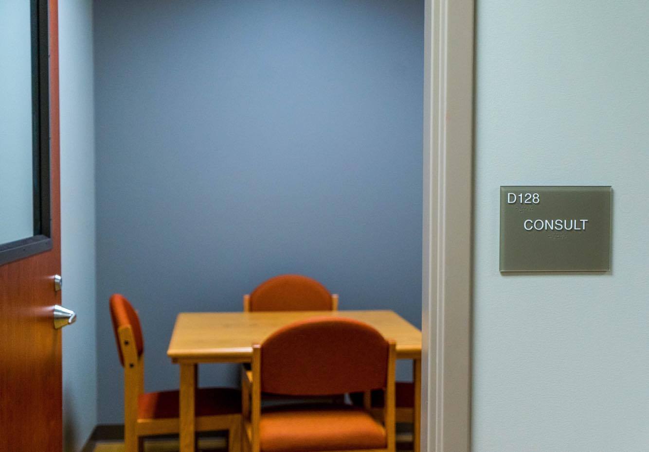 Our assessment room, where we help diagnose mental health illnesses