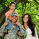 Army Family Series: Young US Soldier with Wife & Son